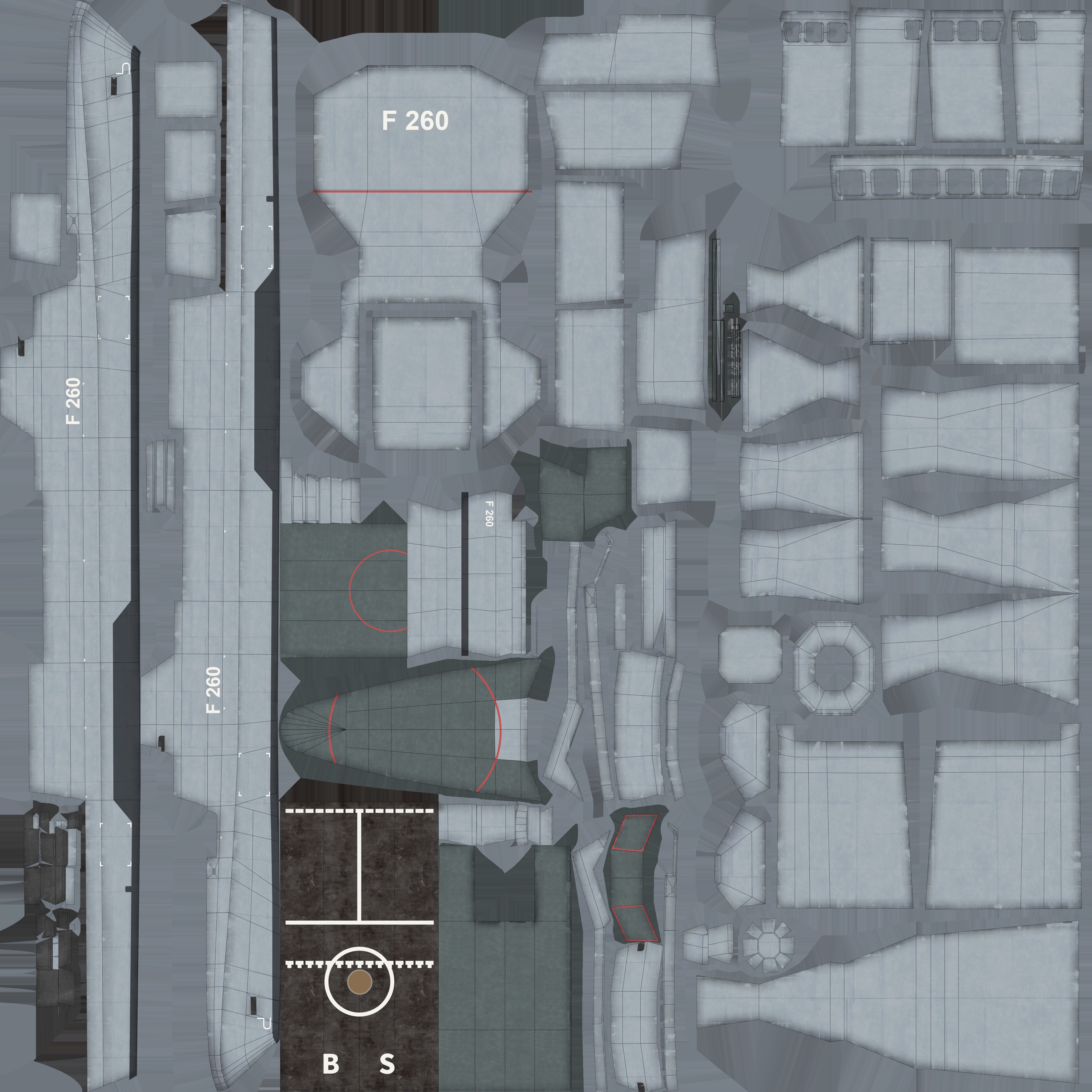 German Braunschweig class corvette game-ready Low-poly 3D model_14