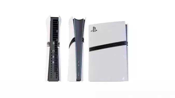 High-Poly 3D Model of PlayStation 5 Pro Console 3D model High-Poly 3D Model of PlayStation 5 Pro Console 3D model