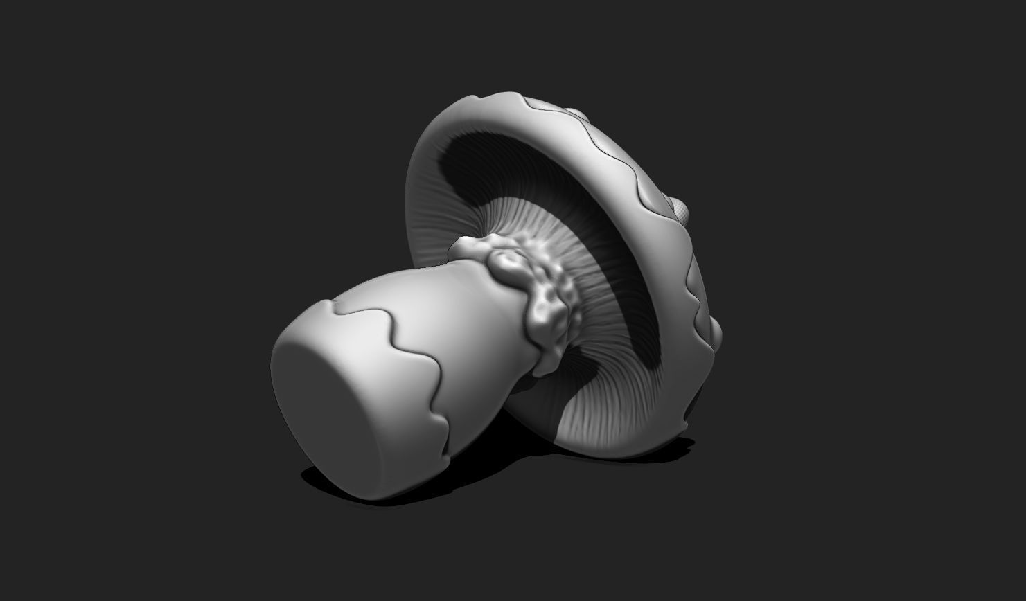 Mushroom Pendant - Necklace - Jewelry - Keychain 3D print model_7