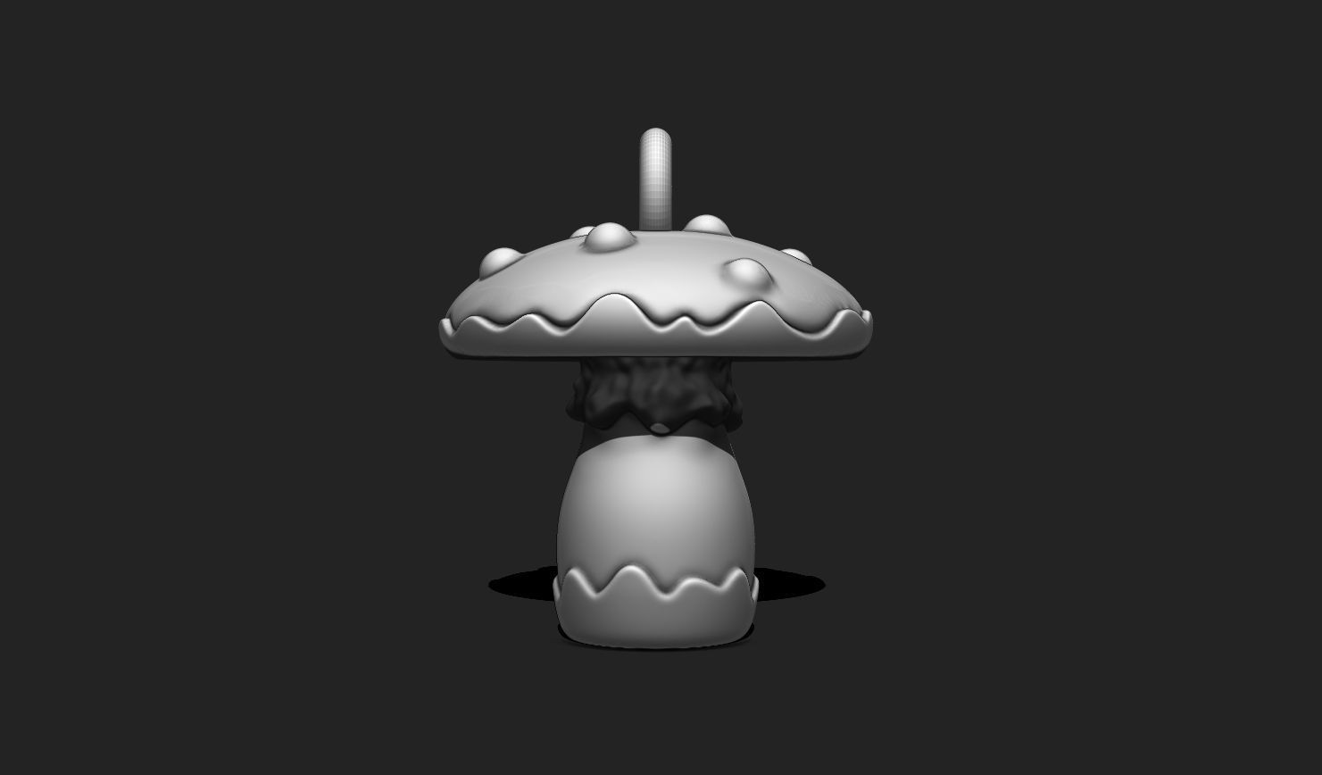 Mushroom Pendant - Necklace - Jewelry - Keychain 3D print model_3