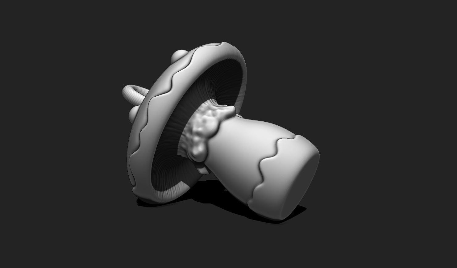 Mushroom Pendant - Necklace - Jewelry - Keychain 3D print model_6