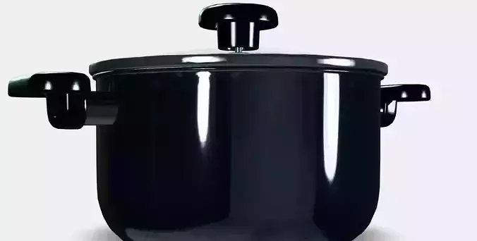 MIDDAGSMAT Pot with lid Low-poly 3D model