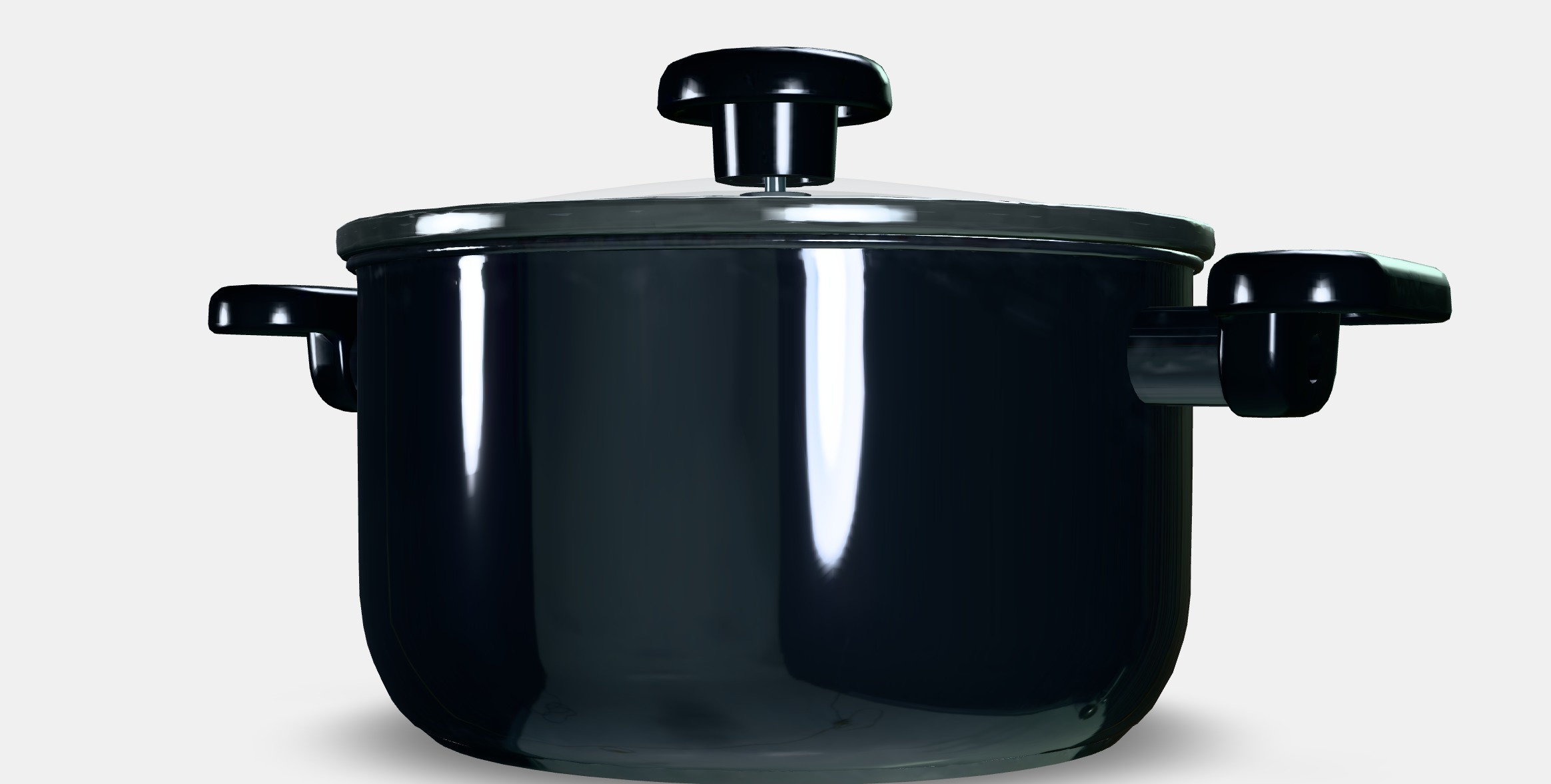 MIDDAGSMAT Pot with lid Low-poly 3D model_5