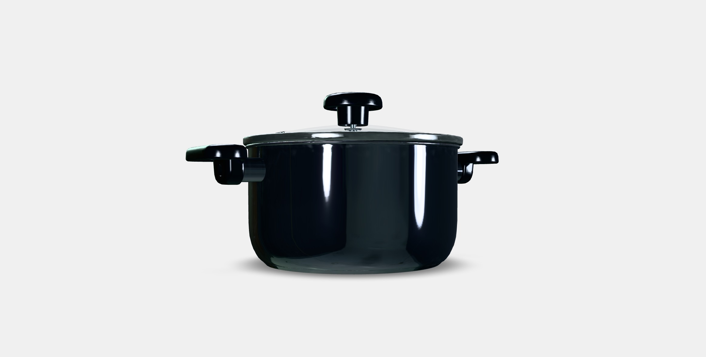 MIDDAGSMAT Pot with lid Low-poly 3D model_16