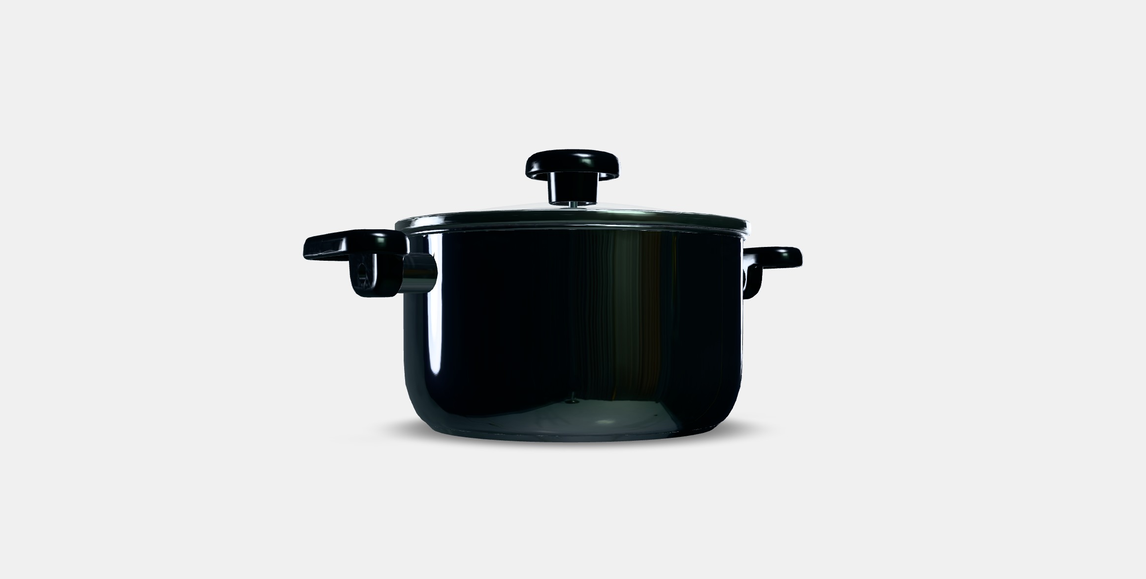 MIDDAGSMAT Pot with lid Low-poly 3D model_2