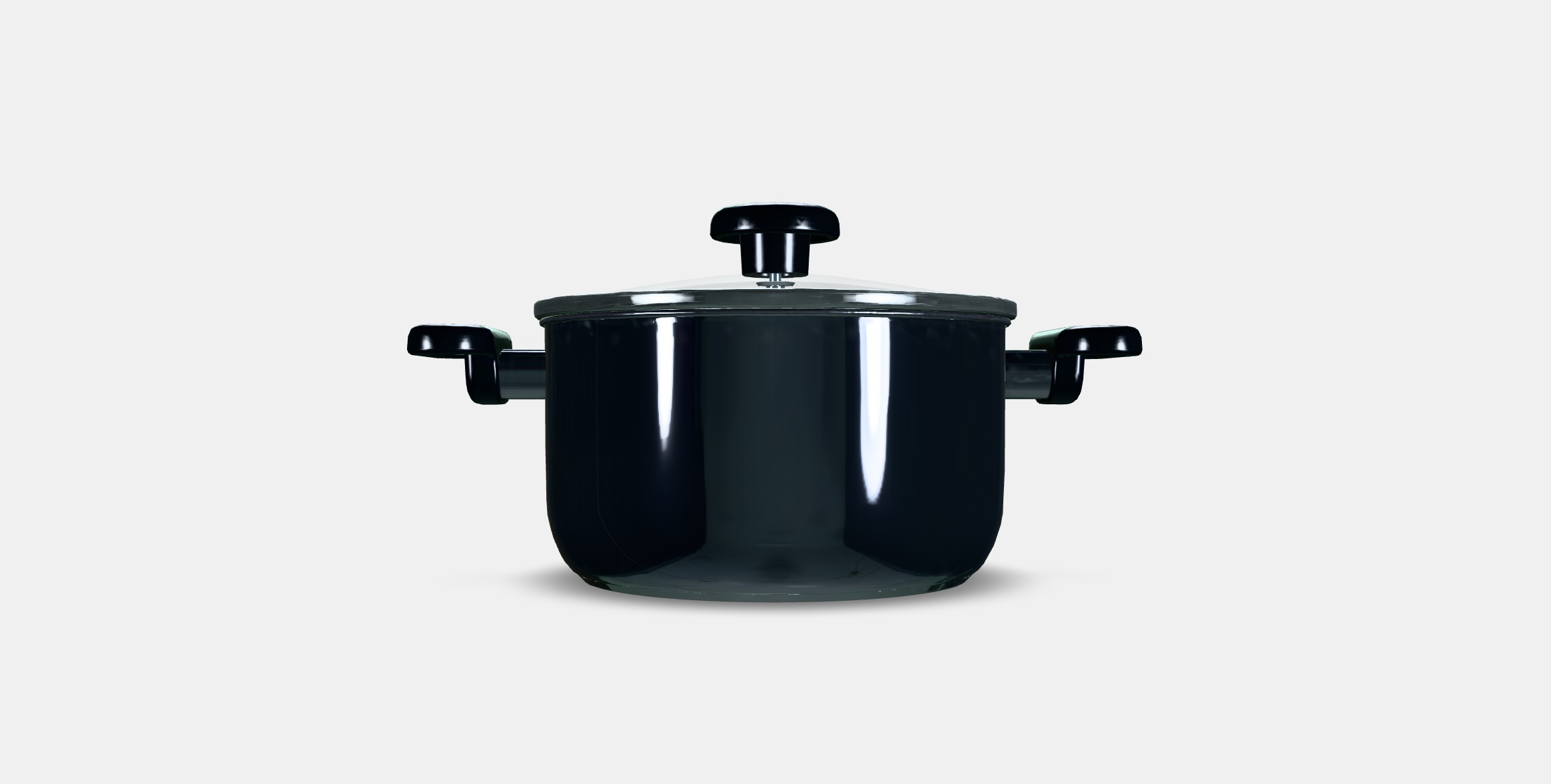 MIDDAGSMAT Pot with lid Low-poly 3D model_14