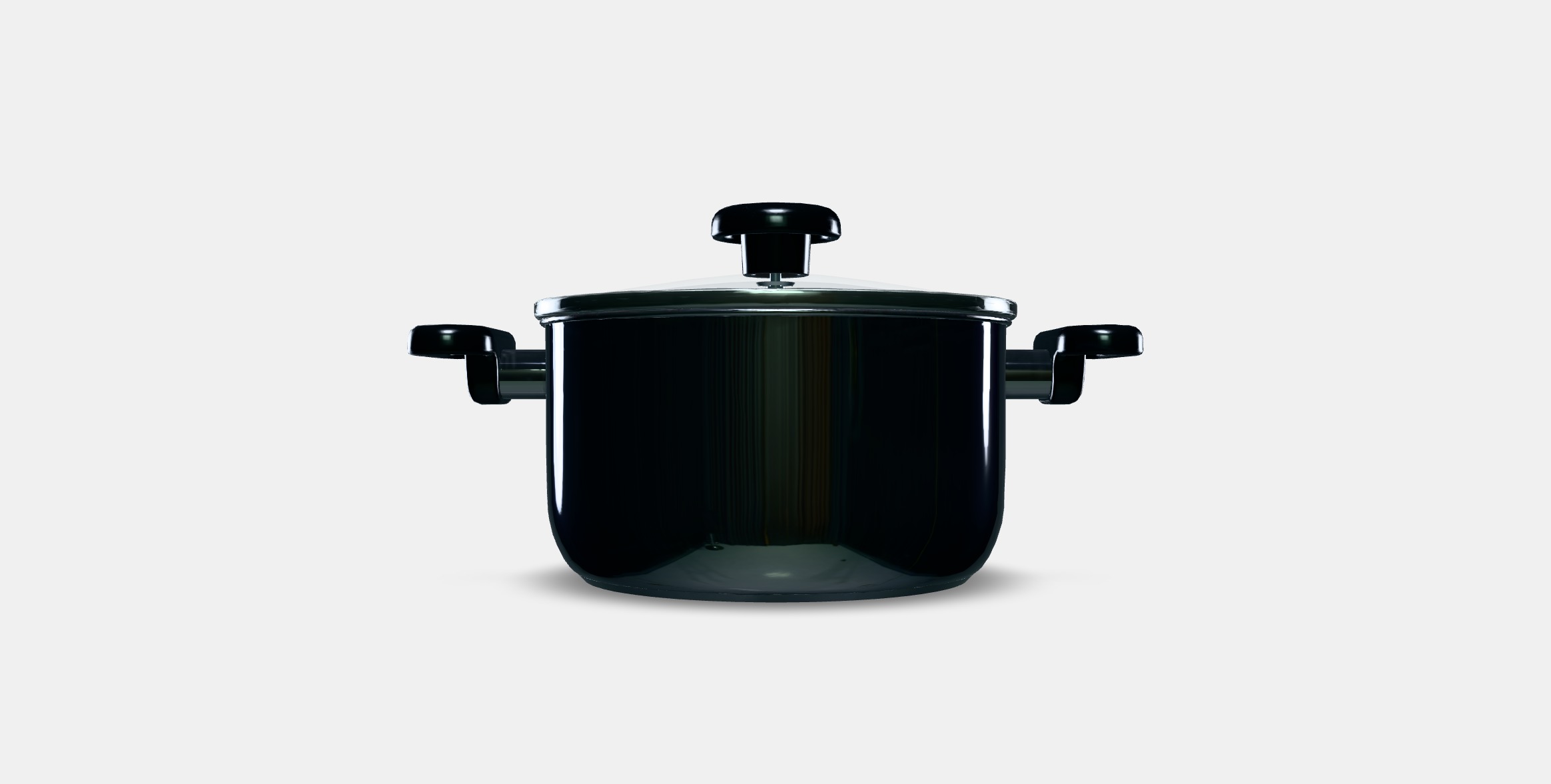 MIDDAGSMAT Pot with lid Low-poly 3D model_9