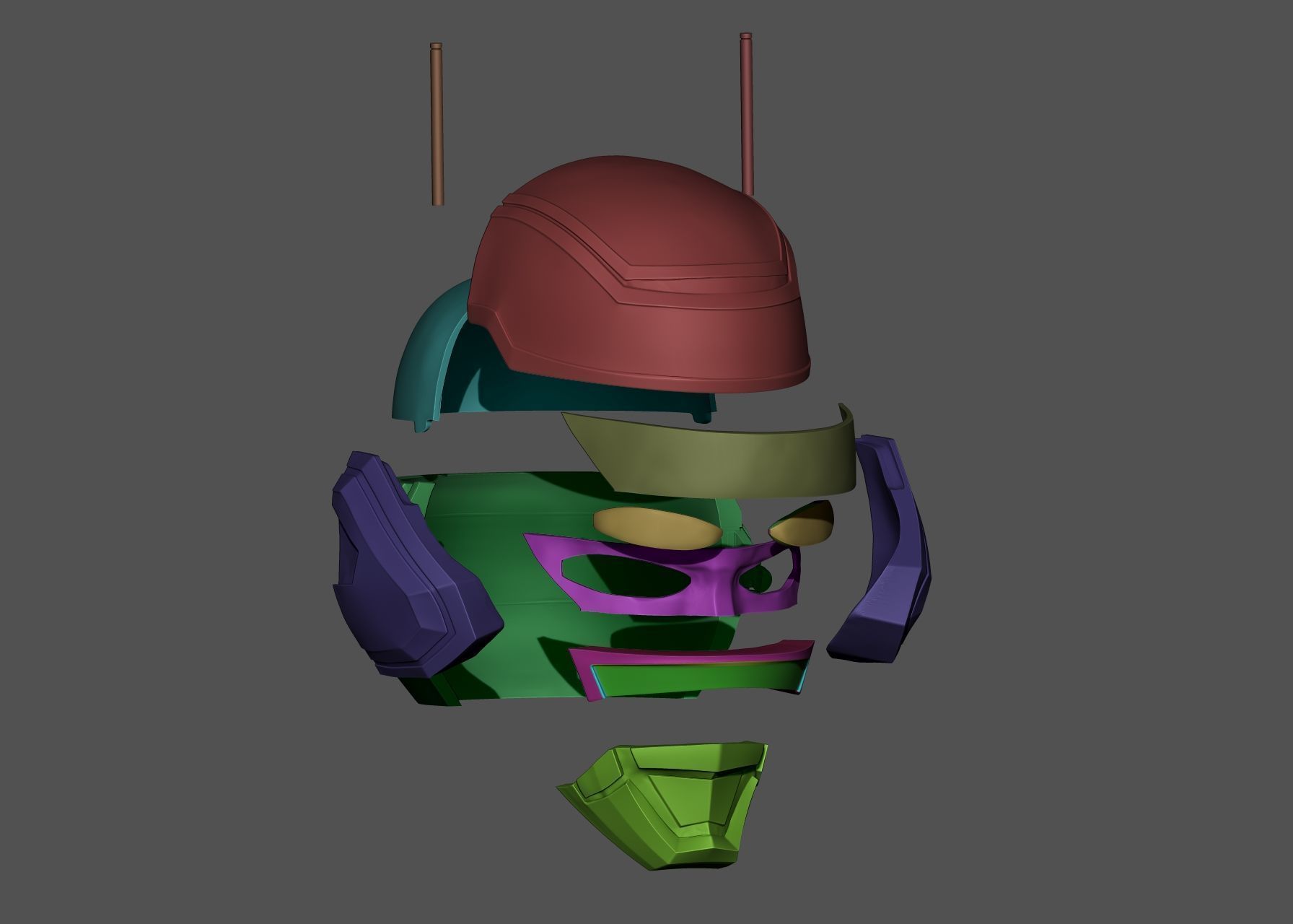 Jaspion Helmet Prop Cosplay  3D print model_2