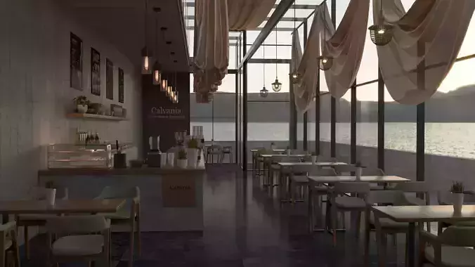 Calvania Coffee shop and Restaurant 3D model