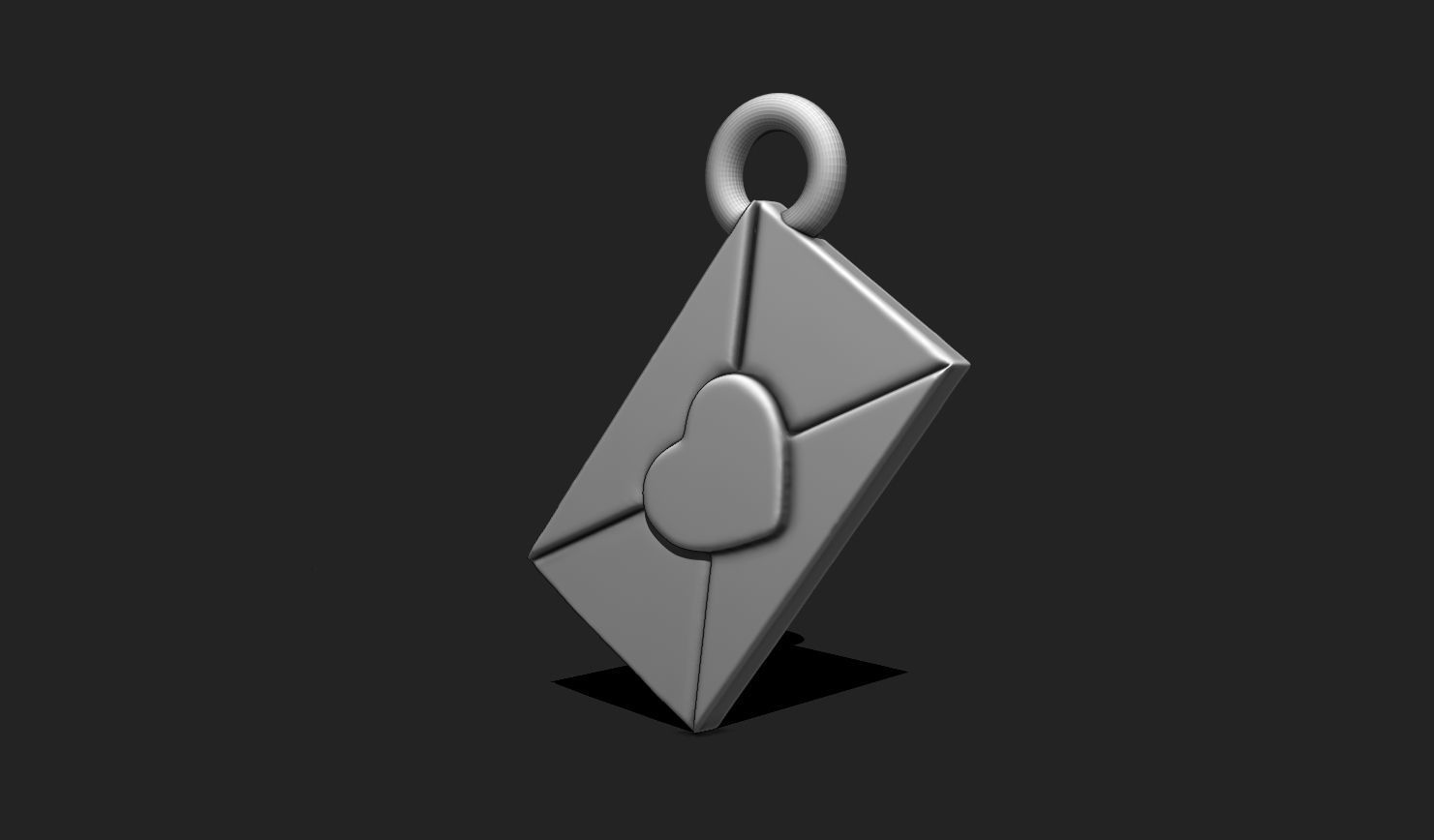 Love Letter - Valentines Day - Necklace - Jewelry - Keychain 3D print model_7