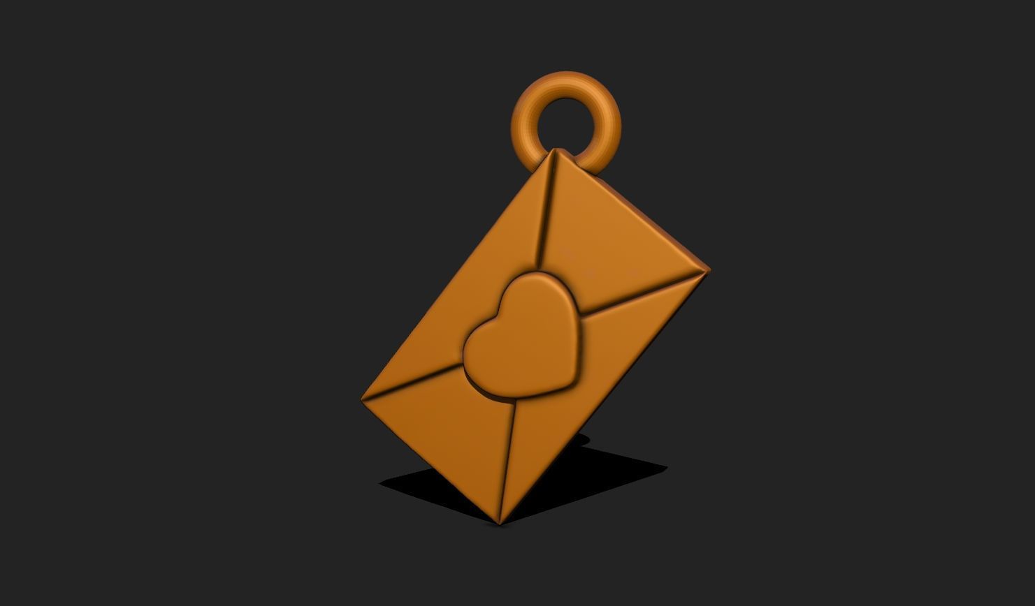 Love Letter - Valentines Day - Necklace - Jewelry - Keychain 3D print model_8