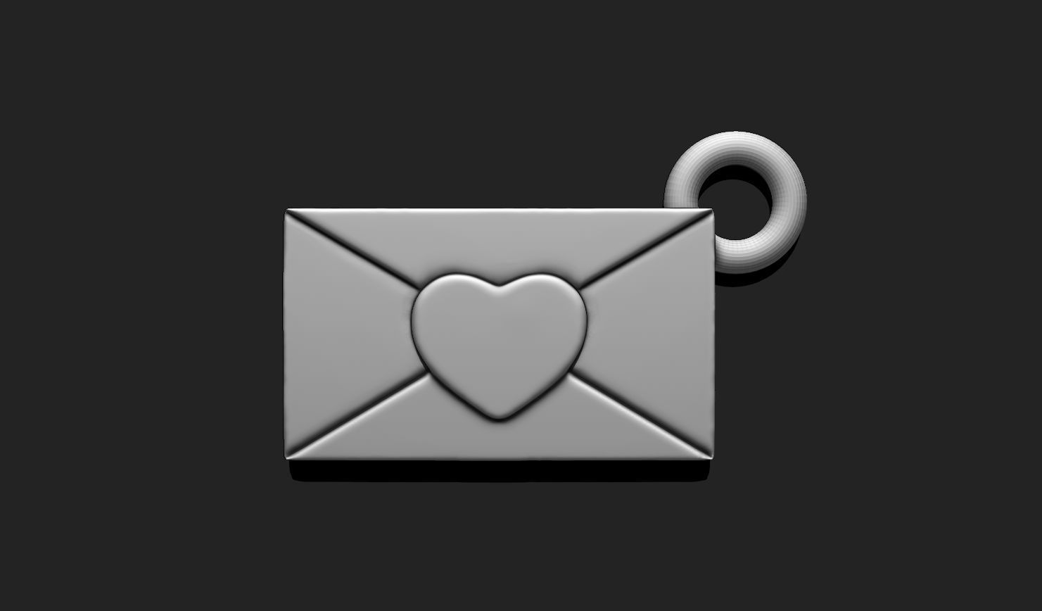 Love Letter - Valentines Day - Necklace - Jewelry - Keychain 3D print model_1