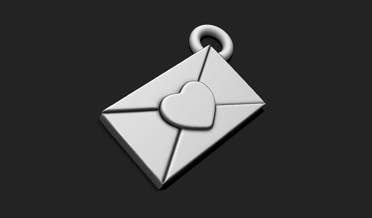 Love Letter - Valentines Day - Necklace - Jewelry - Keychain 3D print model_2