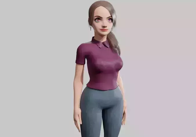 stylized cute Woman V27454 