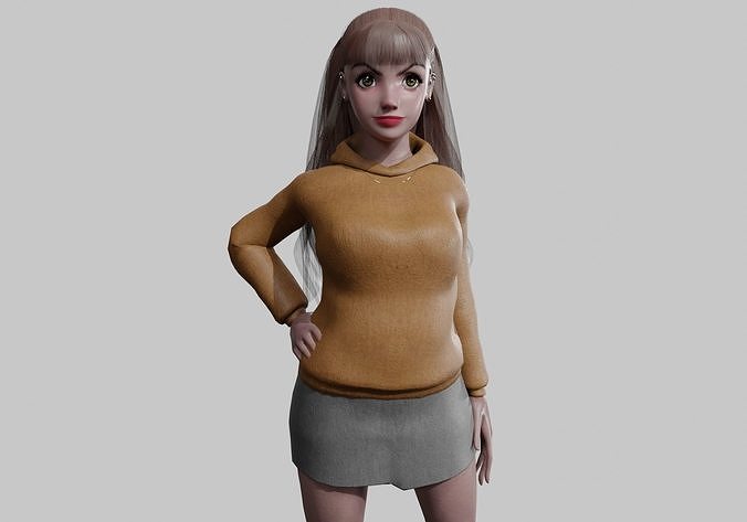 Standard Basic Woman V35707  Low-poly 3D model