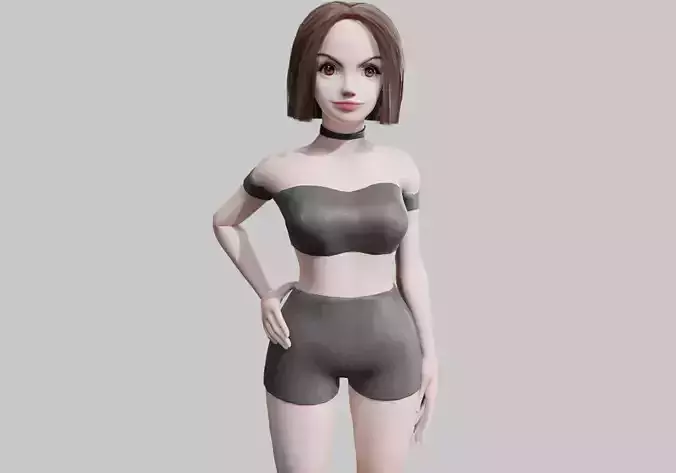 cute Standard Woman V37650  Low-poly 3D model cute Standard Woman V37650  Low-poly 3D model
