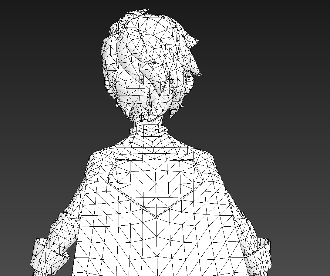 Superboy Low-poly 3D model_9