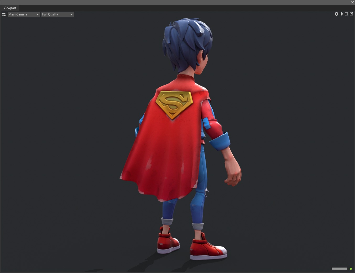 Superboy Low-poly 3D model_6