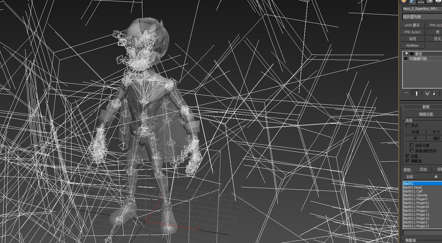 Superboy Low-poly 3D model_11