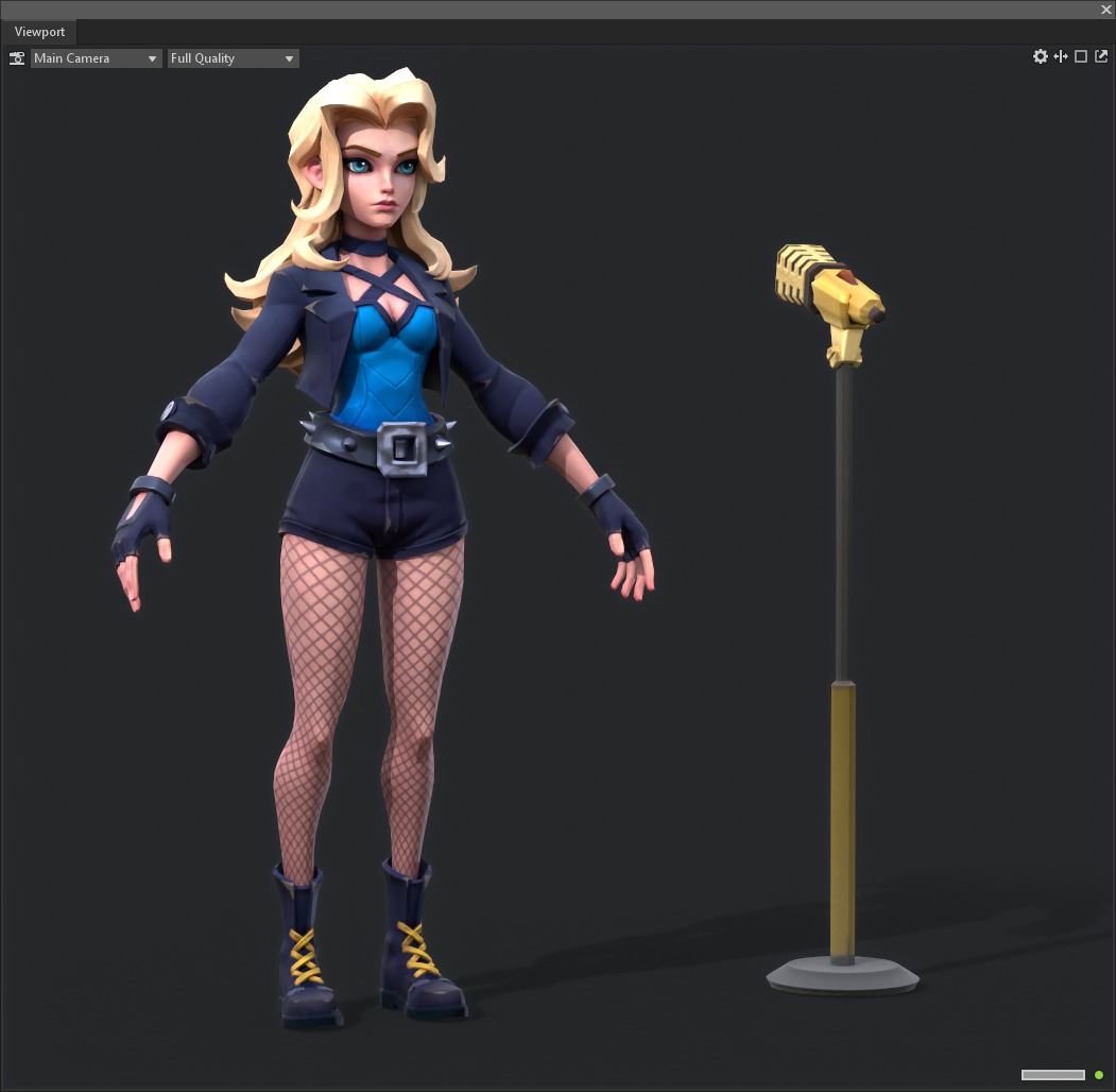 Black Canary Low-poly 3D model_6