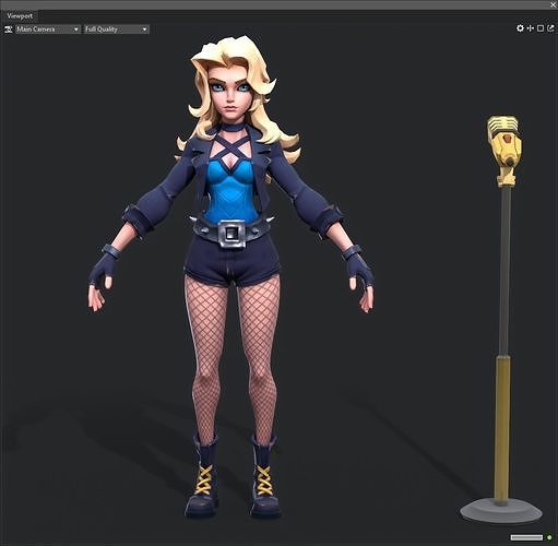 Black Canary Low-poly 3D model