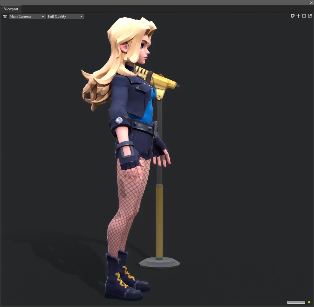 Black Canary Low-poly 3D model_5