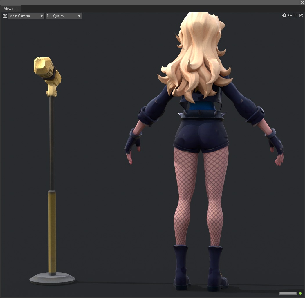 Black Canary Low-poly 3D model_4