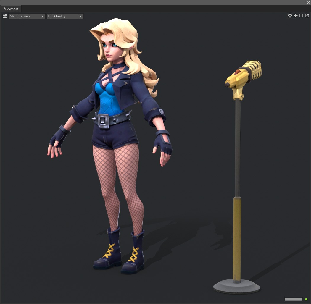 Black Canary Low-poly 3D model_2
