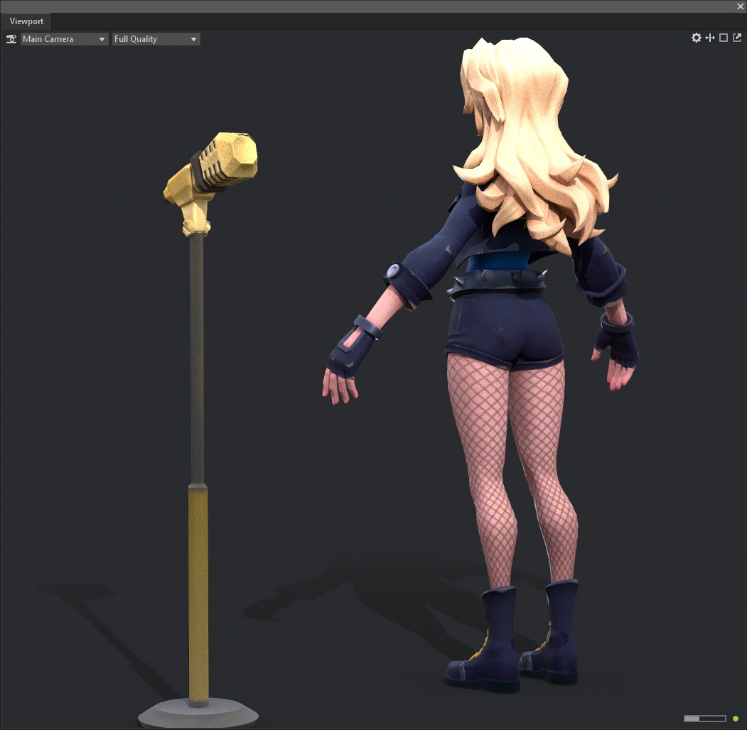 Black Canary Low-poly 3D model_3