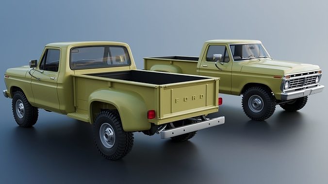 F-250 1973 3D print model 3
