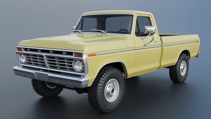 F-250 1973 3D print model 4