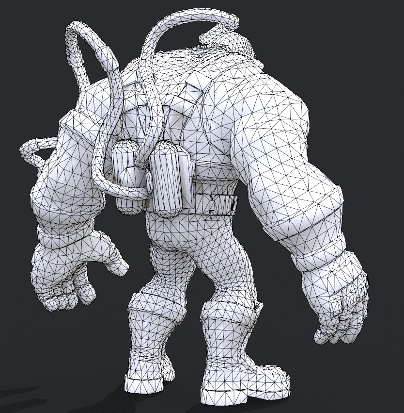 Bane Brawny Low-poly 3D model_14