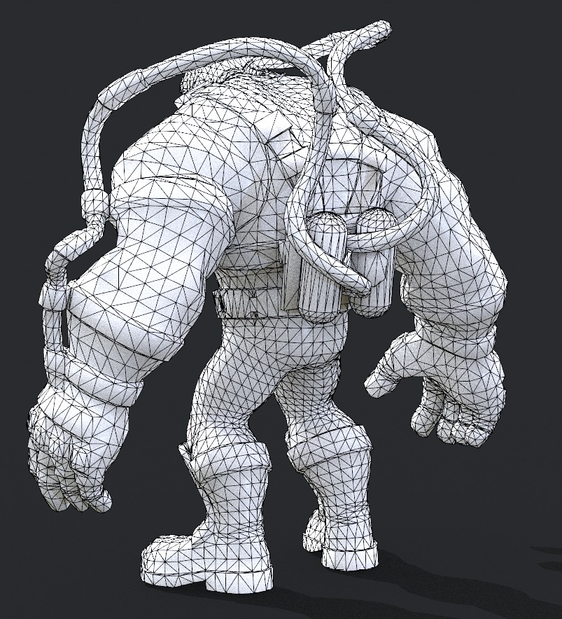 Bane Brawny Low-poly 3D model_13