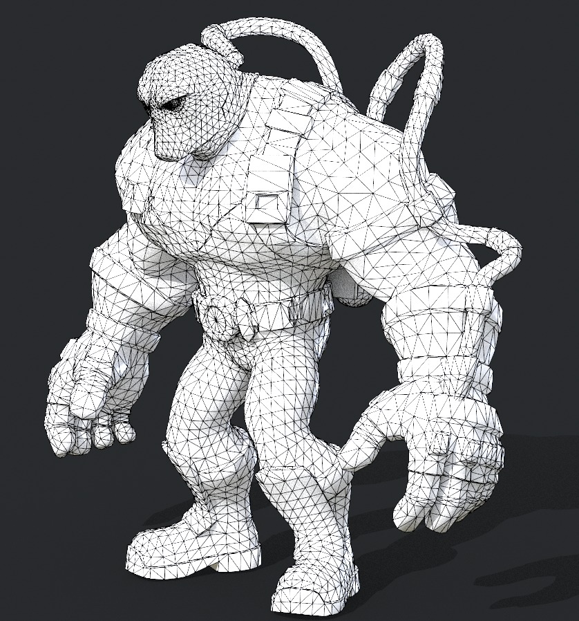 Bane Brawny Low-poly 3D model_12