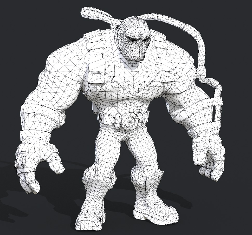Bane Brawny Low-poly 3D model_11