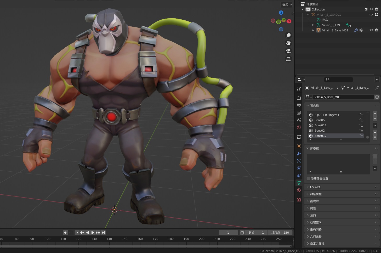 Bane Brawny Low-poly 3D model_10