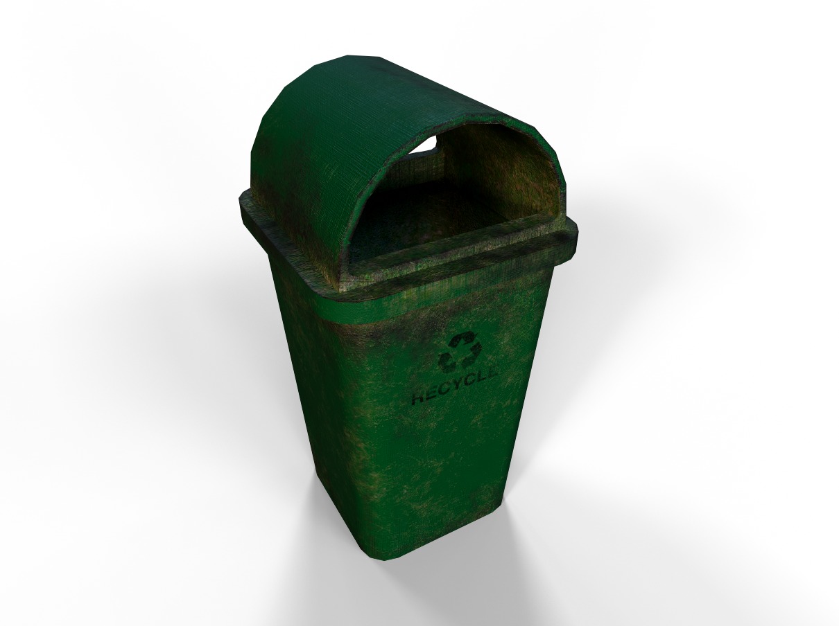 OLD DUSTBIN Low-poly 3D model_11