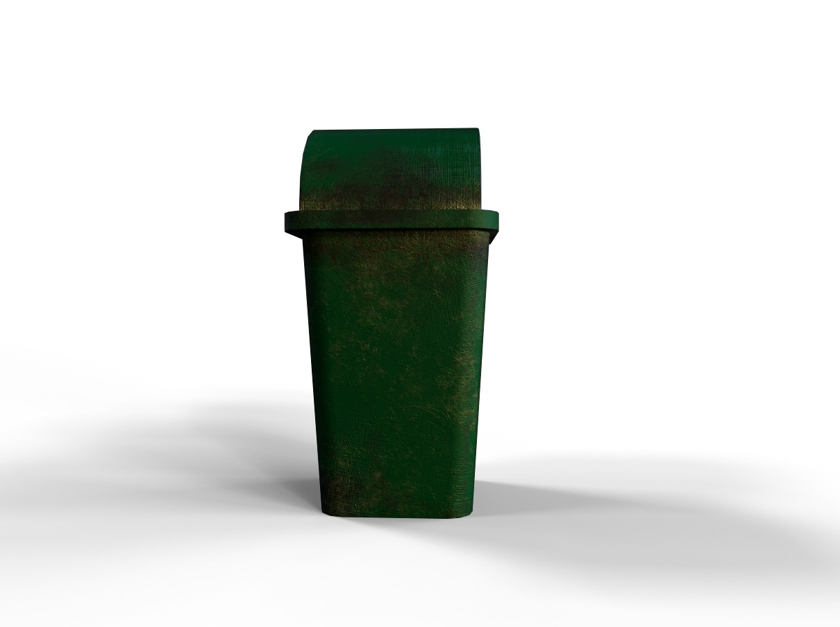 OLD DUSTBIN Low-poly 3D model_1