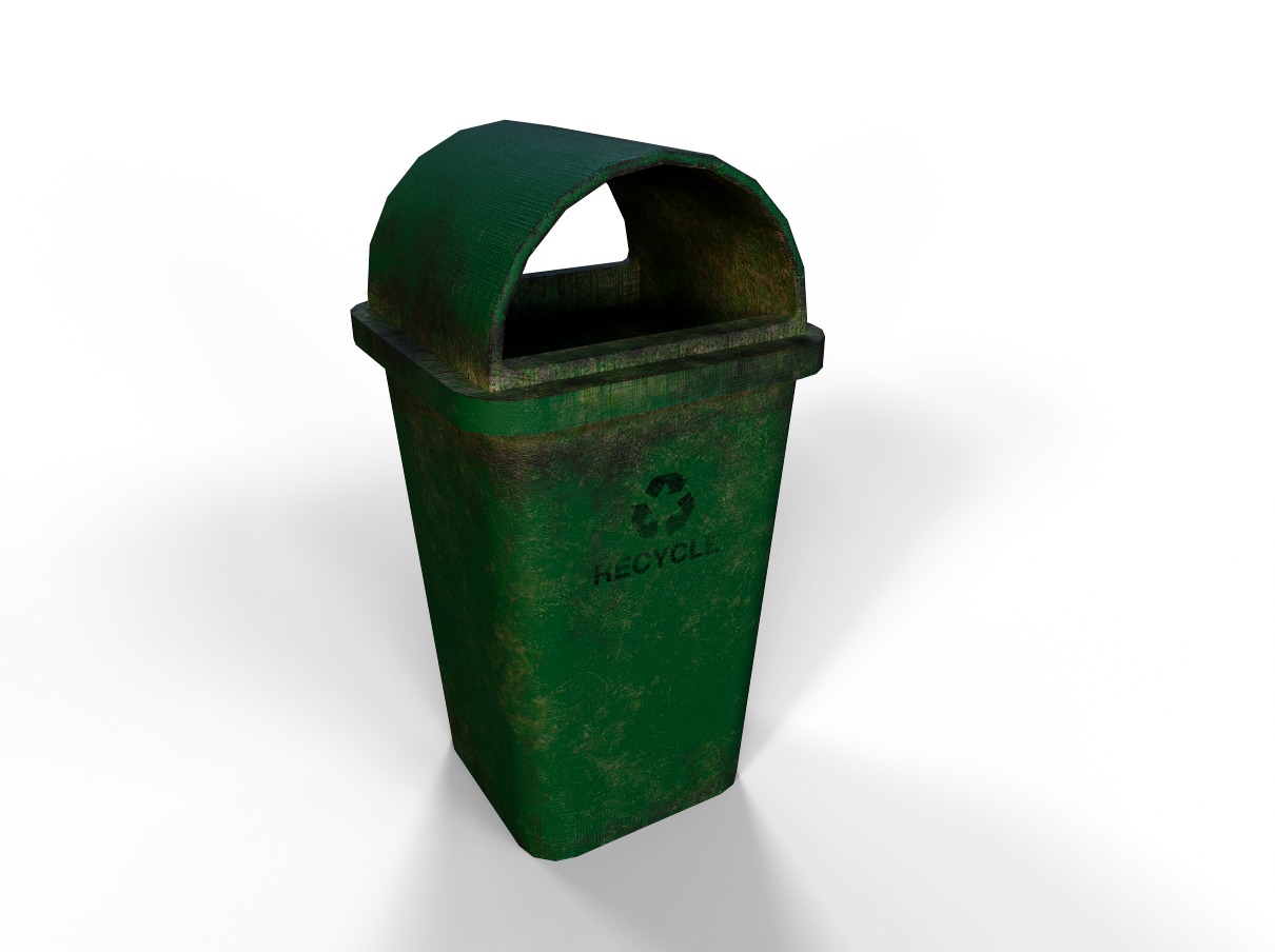 OLD DUSTBIN Low-poly 3D model_8