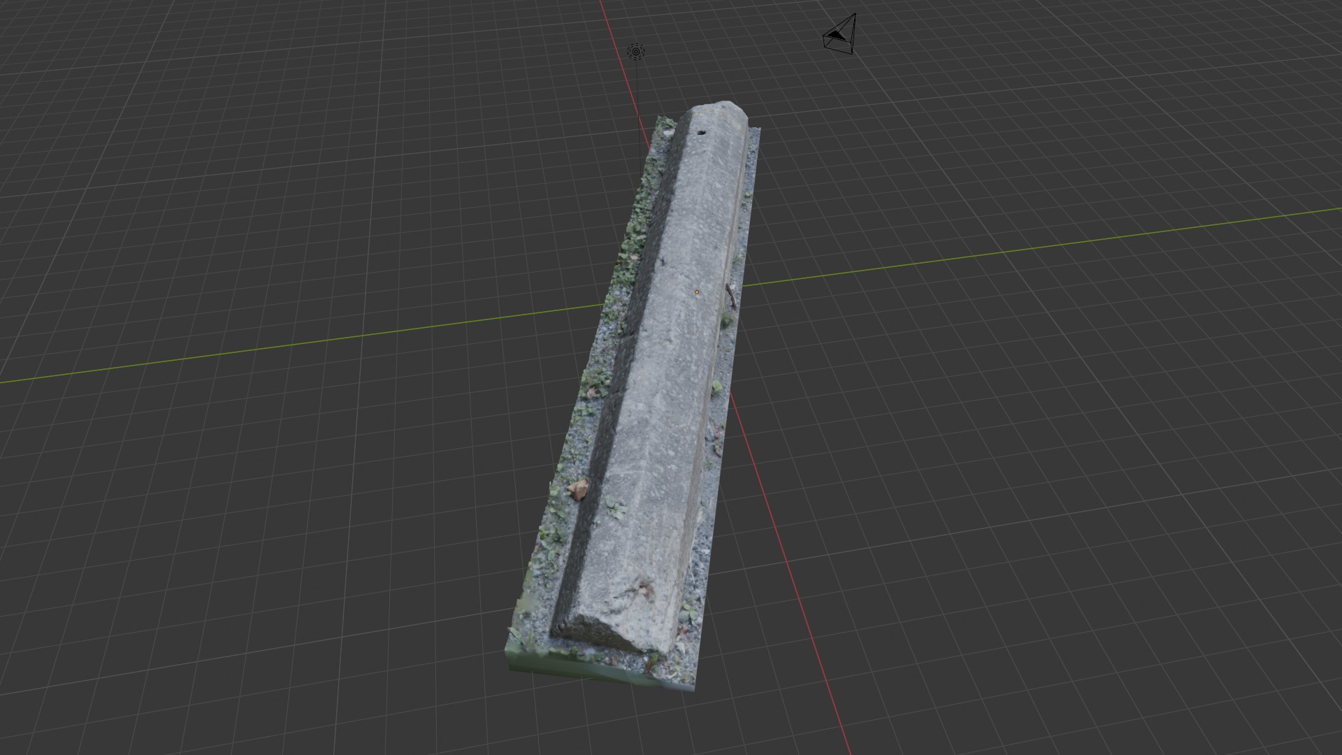 Concrete Parking Block - Photoscanned Low Res Free low-poly 3D model_2