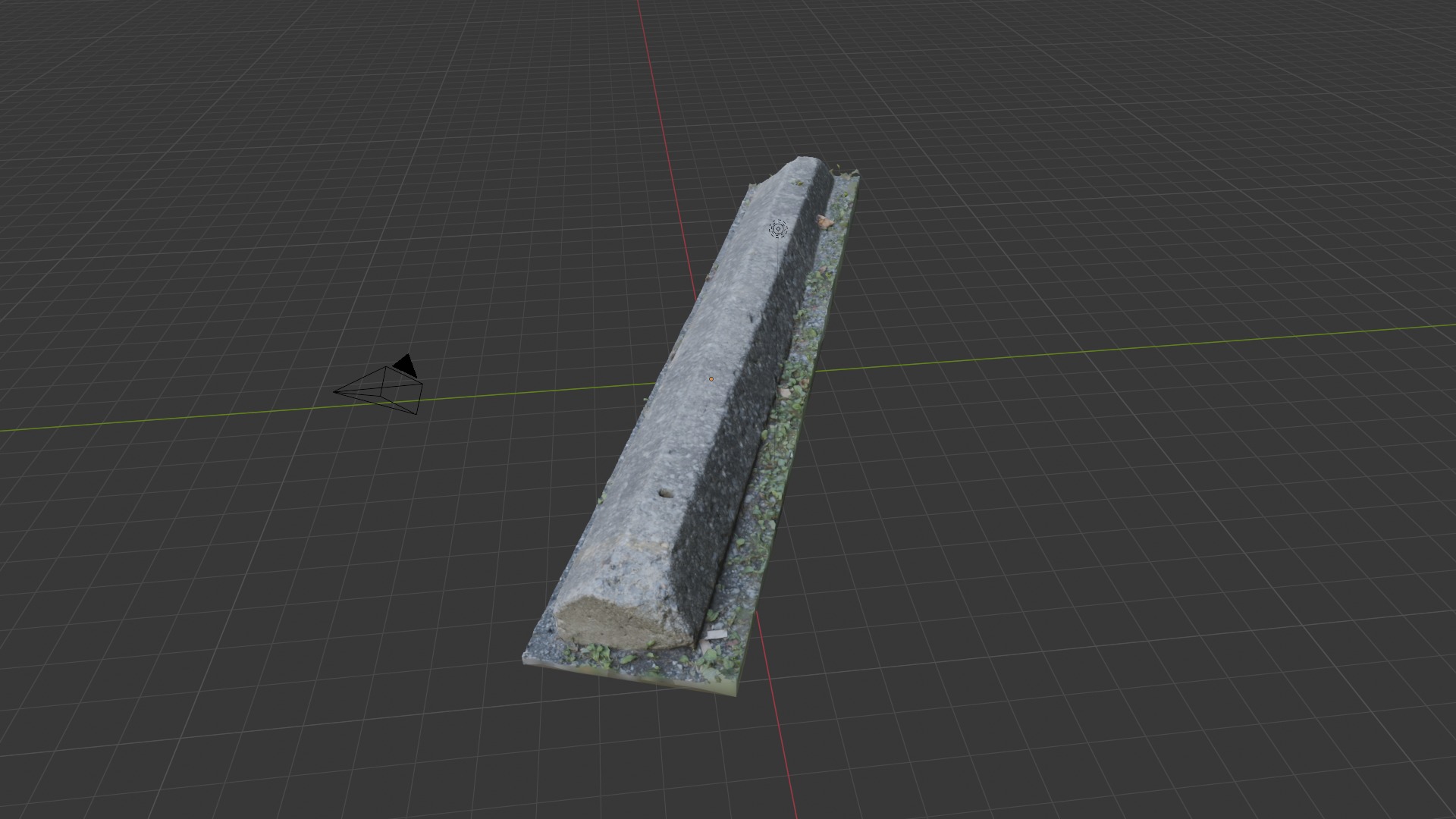 Concrete Parking Block - Photoscanned Low Res Free low-poly 3D model_3