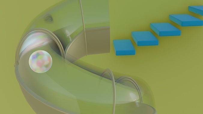 The ball rolls 3D model