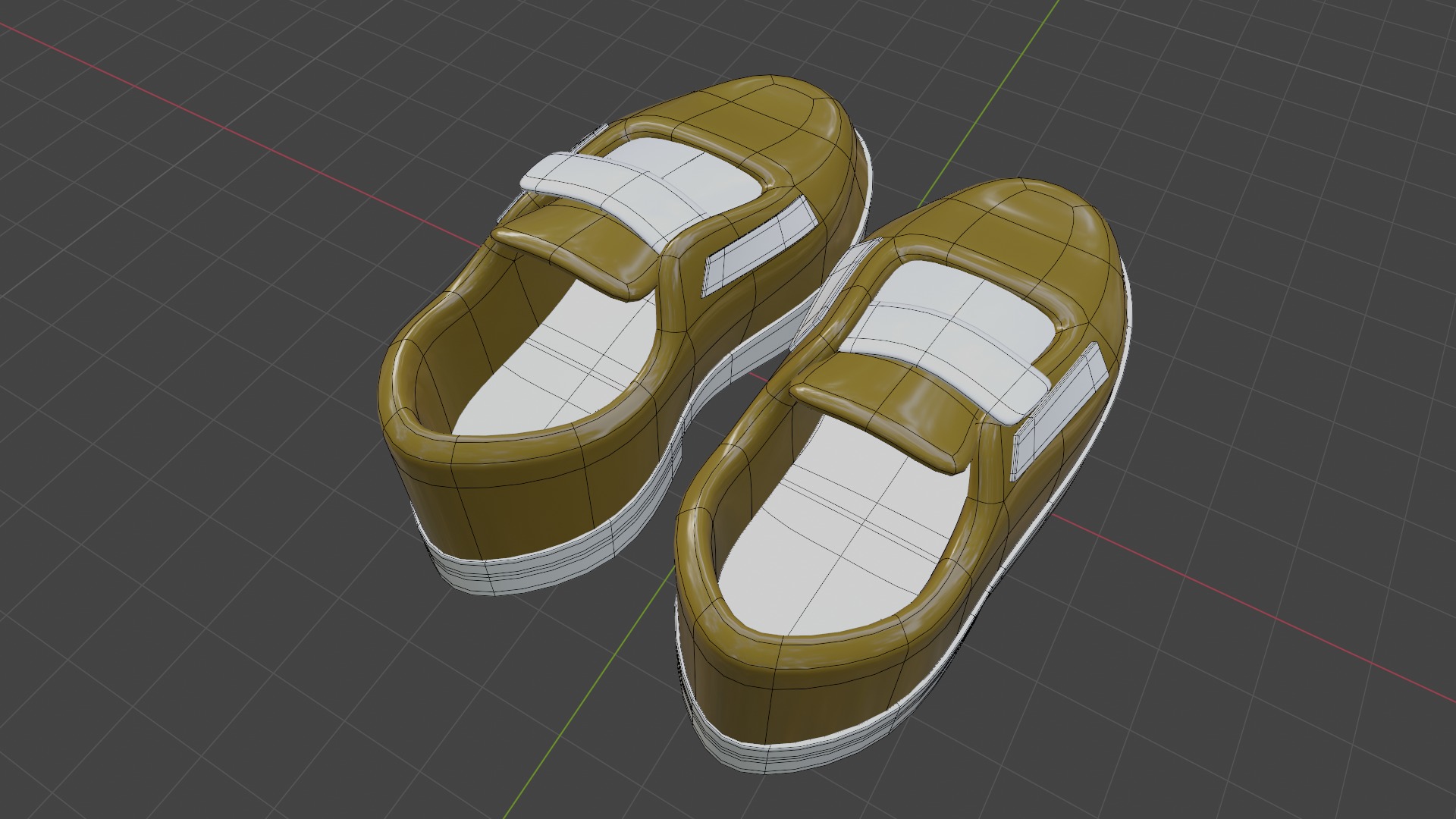 Stylized Cartoon Loafers - Game and Print Ready 3D Shoes 3D model_11
