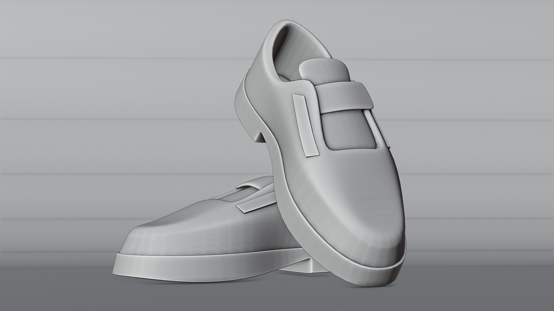 Stylized Cartoon Loafers - Game and Print Ready 3D Shoes 3D model_13