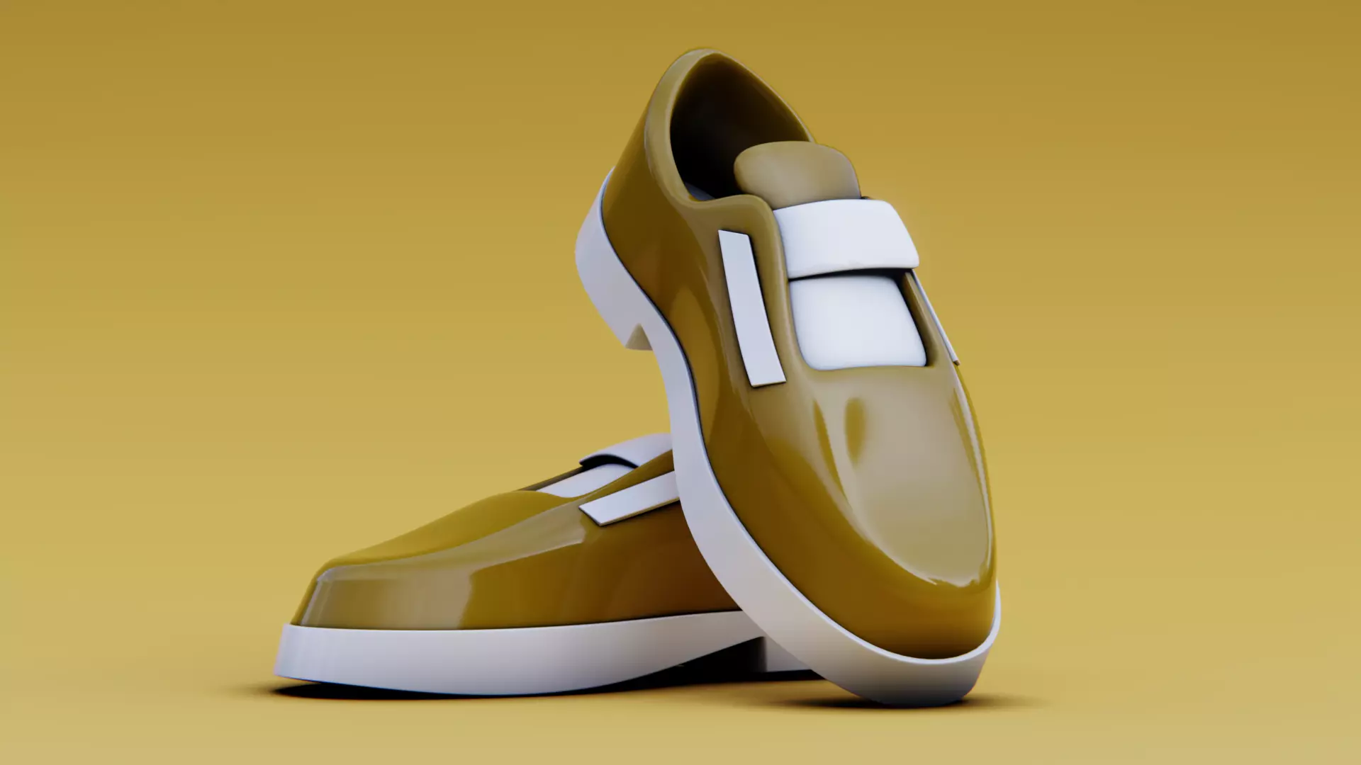 Stylized Cartoon Loafers - Game and Print Ready 3D Shoes 3D model_0