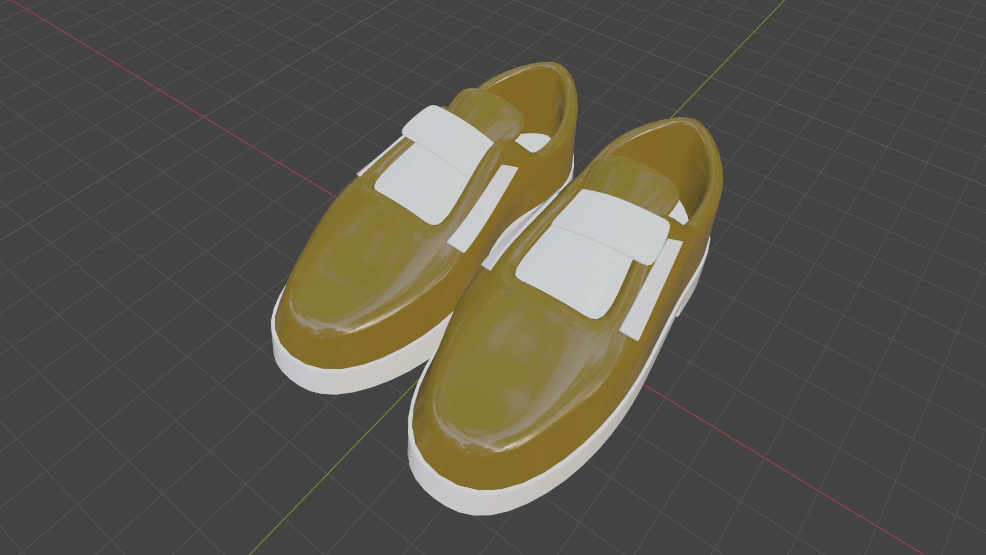 Stylized Cartoon Loafers - Game and Print Ready 3D Shoes 3D model_8