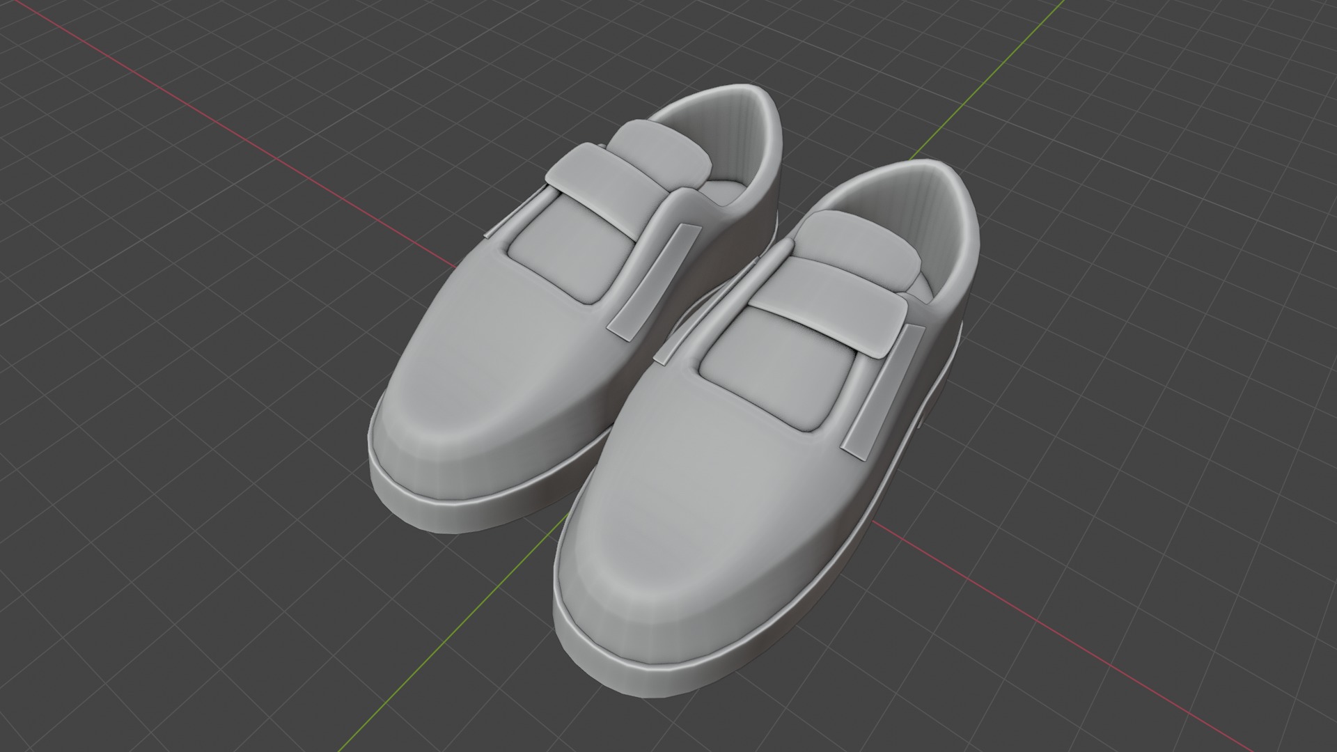 Stylized Cartoon Loafers - Game and Print Ready 3D Shoes 3D model_5