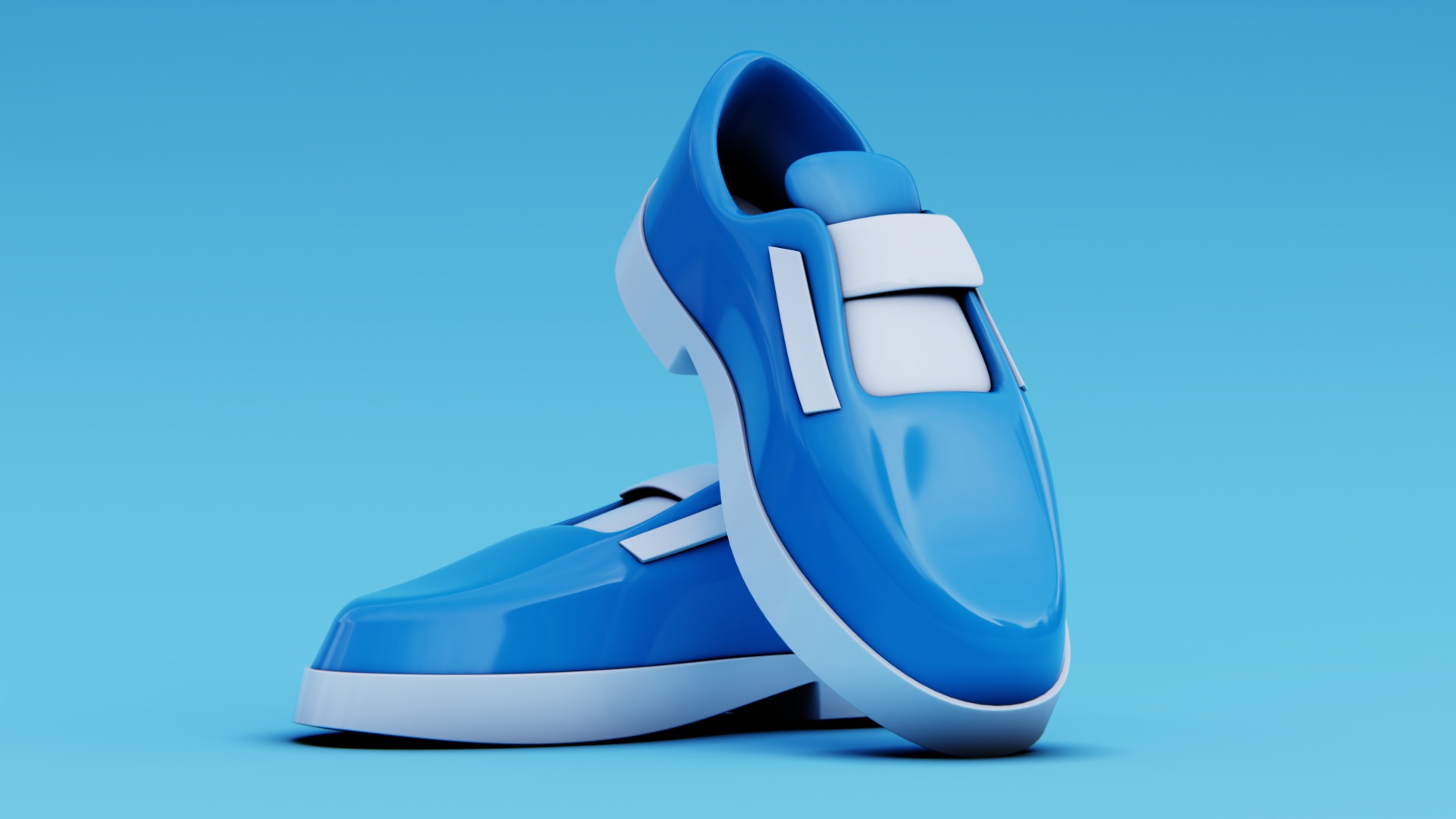 Stylized Cartoon Loafers - Game and Print Ready 3D Shoes 3D model_2
