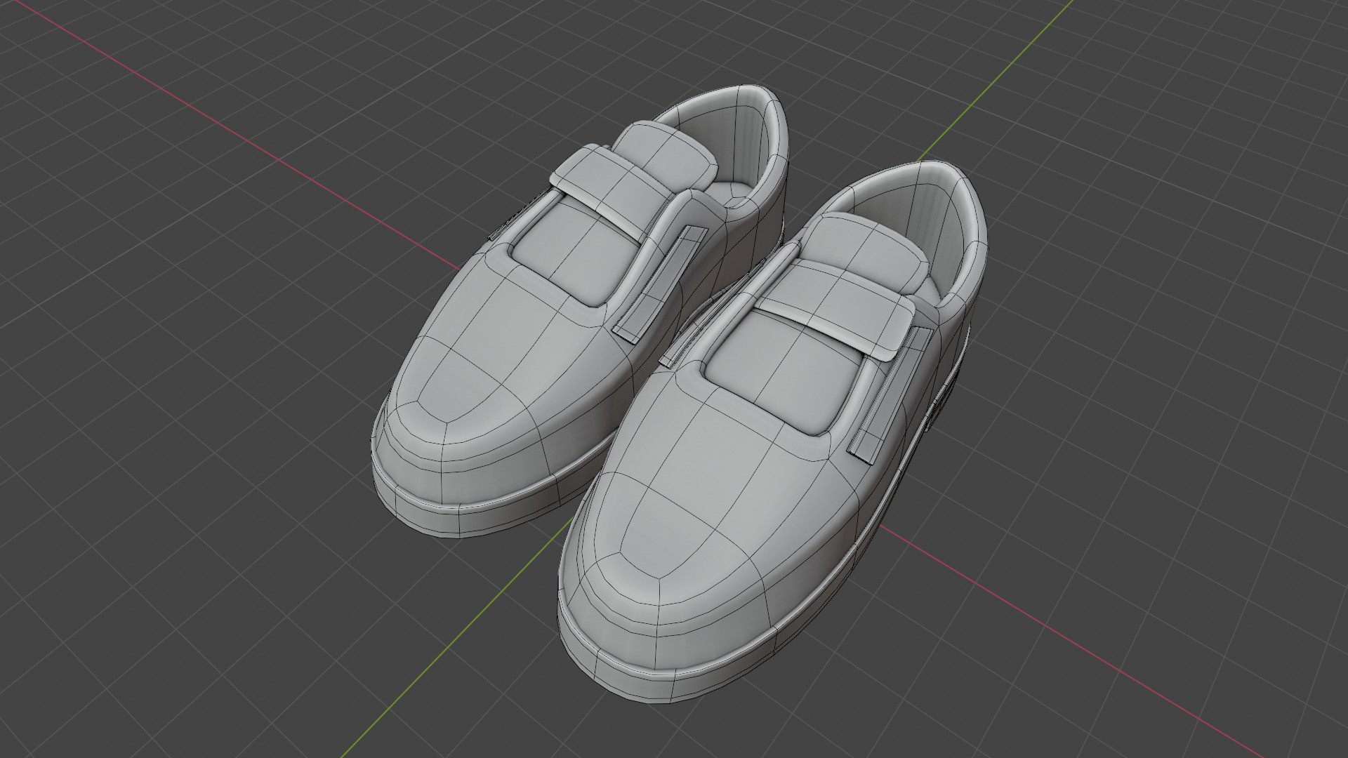 Stylized Cartoon Loafers - Game and Print Ready 3D Shoes 3D model_6