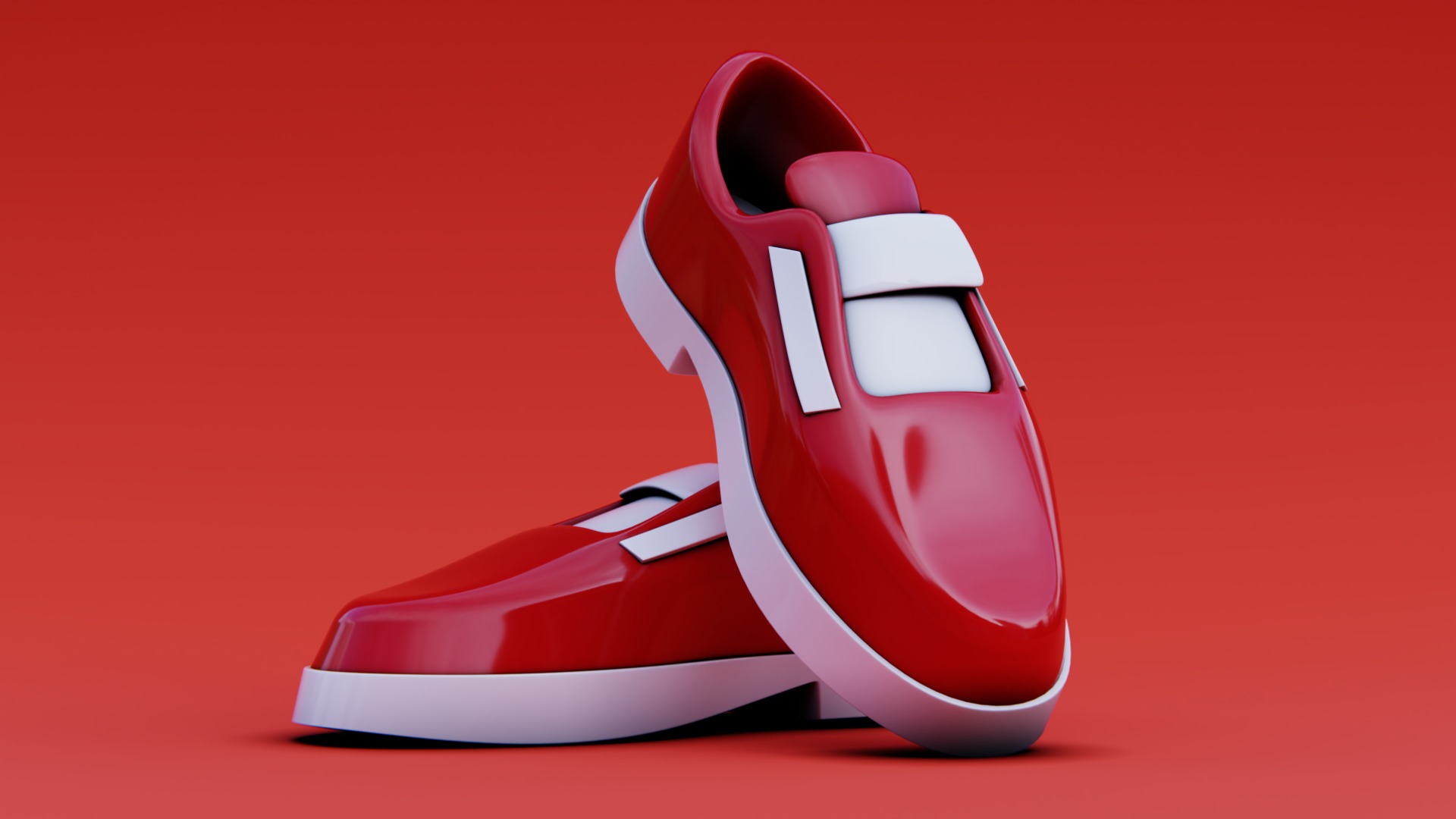 Stylized Cartoon Loafers - Game and Print Ready 3D Shoes 3D model_1
